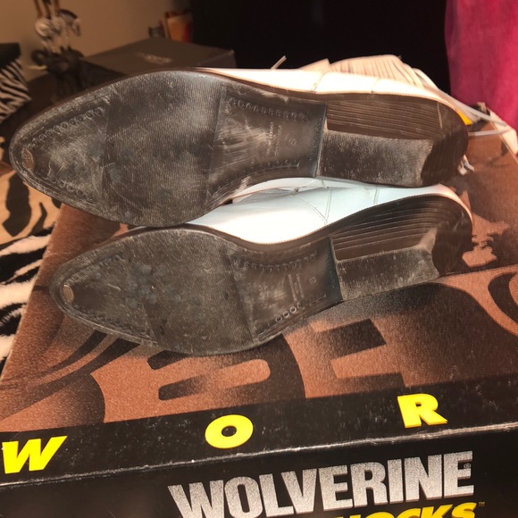 white leathers cowboy boots - Picture 3 of 4